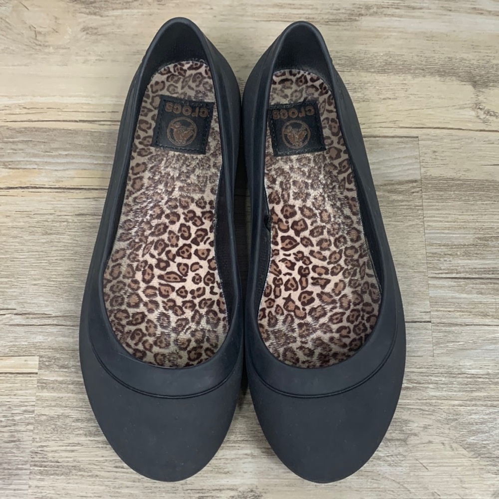 Crocs Ballet Flats Black Size 8